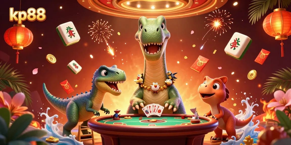Experience kp88 with an engaging 3D casino scene filled with thrilling game elements and vibrant details.
