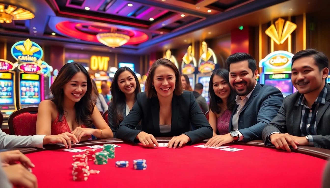 Experience excitement at uu88vn.za.com with thrilling casino gameplay featuring vibrant poker chips and luxurious tables.