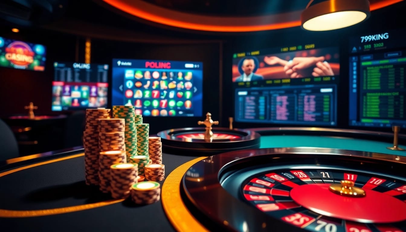 Experience the excitement of gambling at Trang chủ 79KING with vibrant casino visuals and engaging gaming interfaces.