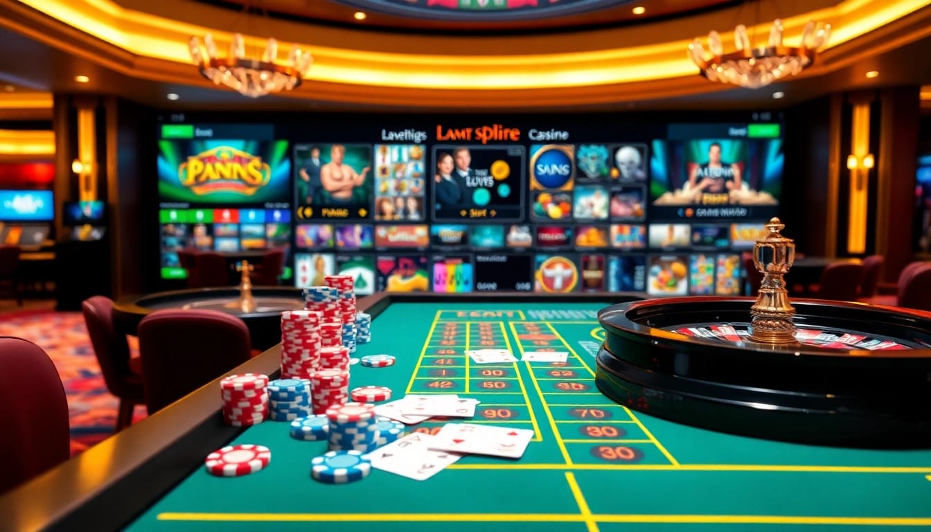 S8 casino table showcasing vibrant poker chips and a roulette wheel under soft lighting.