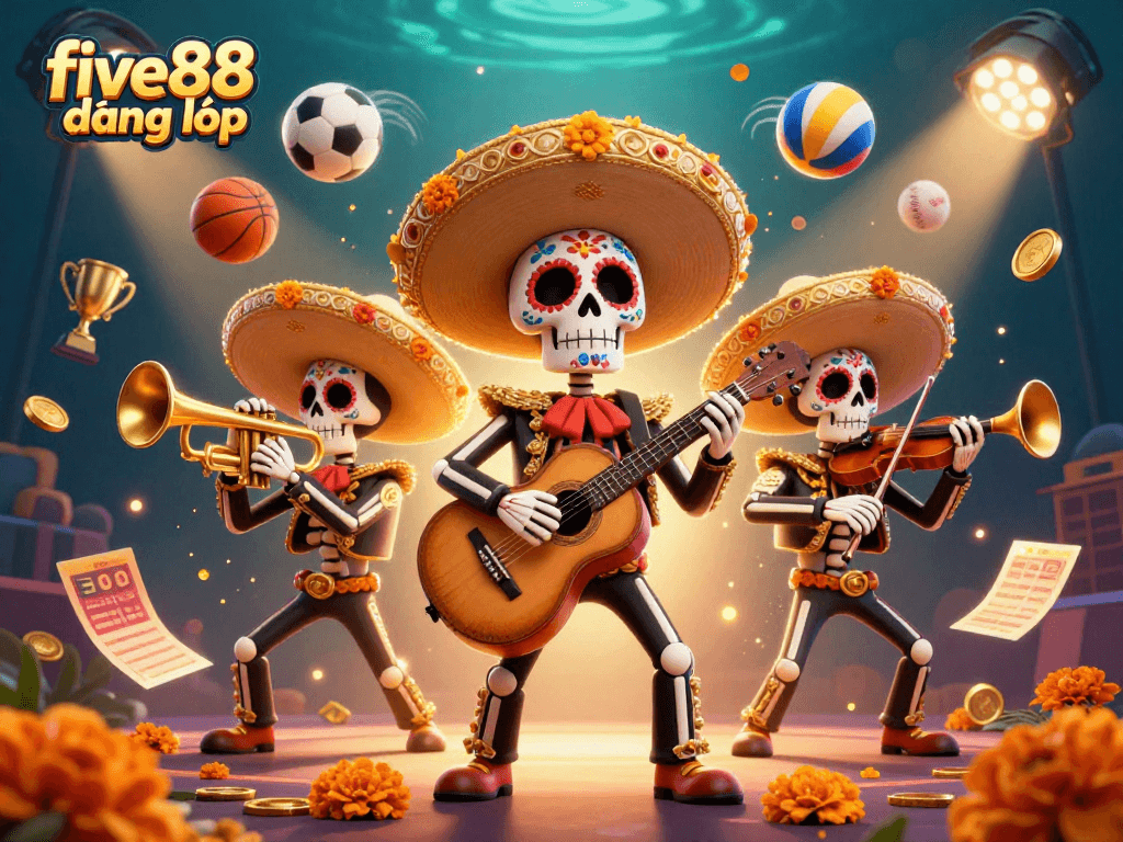 Engage with five88 đăng nhập by experiencing vibrant sports scenes with a colorful mariachi band.