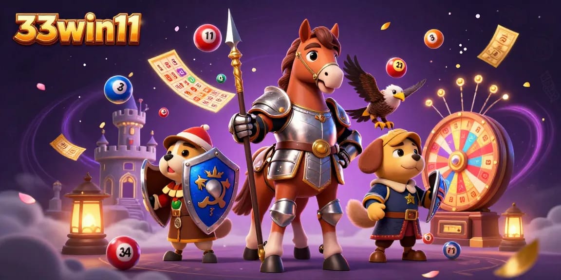 Engage in thrilling action at 33win11 with colorful lottery balls and dynamic gaming elements in a vibrant scene.