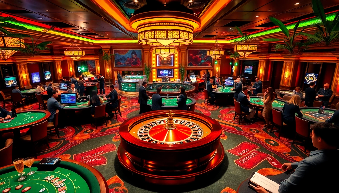 Experience the thrill of gambling at a luxurious casino with nohu plants enhancing the ambiance.