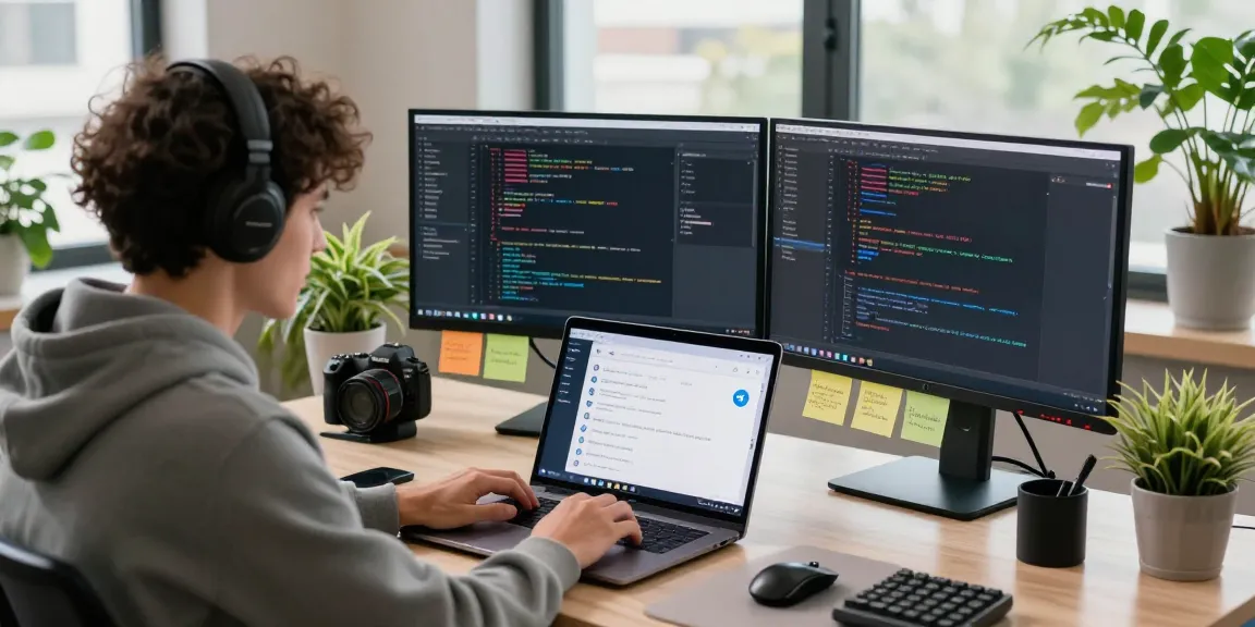 Download Telegram on a laptop showcasing Telegram’s interface in a modern tech workspace with ambient lighting.