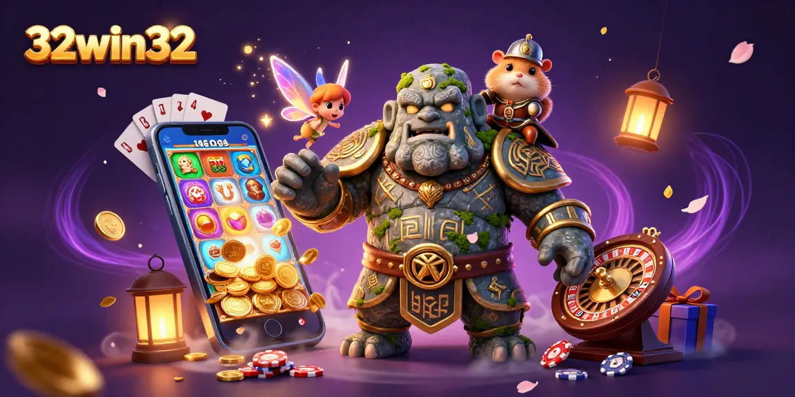 Engage with the magic of 32win32's vibrant gaming scene featuring captivating characters and thrilling casino gameplay.