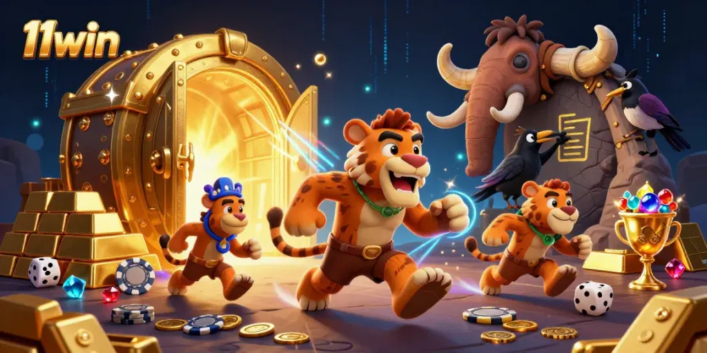 Experience unparalleled excitement at 11win's prehistoric casino with gold treasures and dynamic characters.