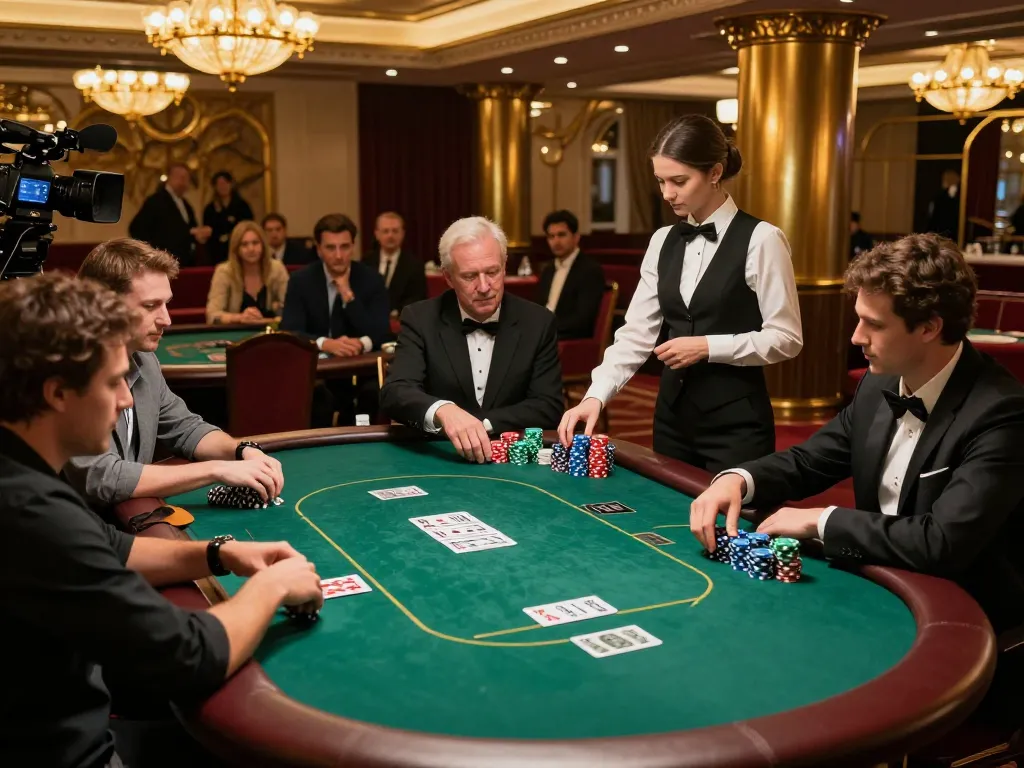 Các người chơi poker LUCK8 tham gia vào một trận đấu có nguy cơ cao với những chip màu sắc và sự tập trung mãnh liệt.