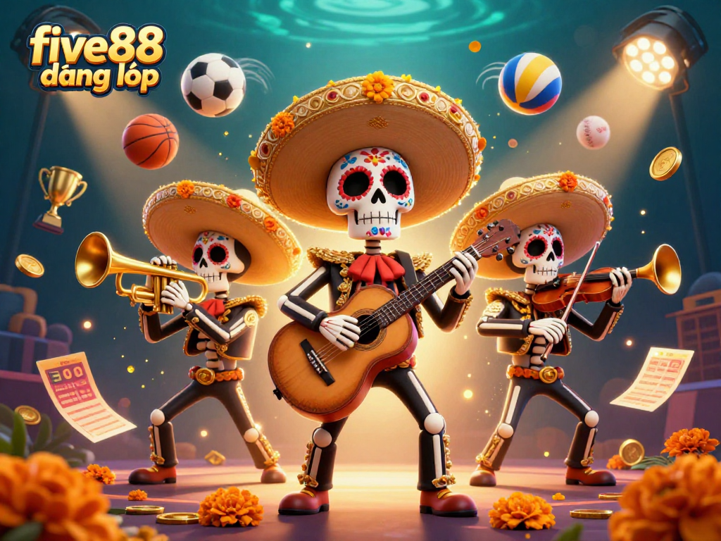Engage with five88 đăng nhập by experiencing vibrant sports scenes with a colorful mariachi band.
