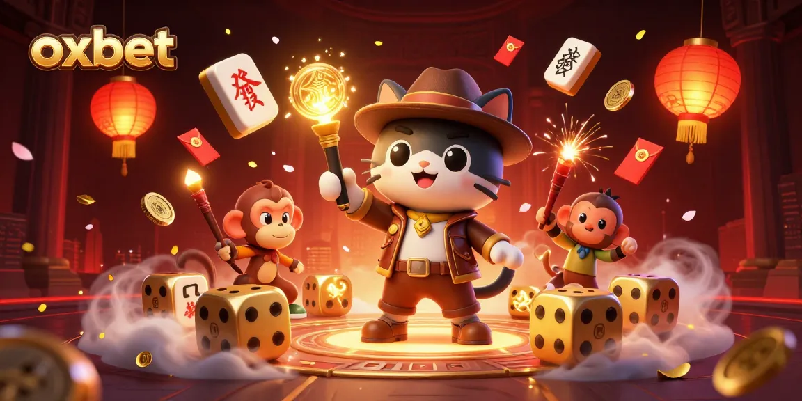 Experience exciting gaming adventures with oxbet's vibrant casino illustration.
