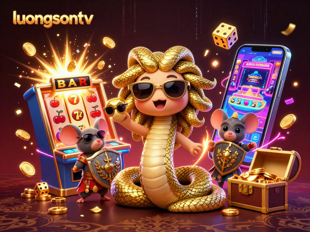 Experience impressive wins at luongsontv with Medusa and a warrior mouse, surrounded by thrilling casino elements.