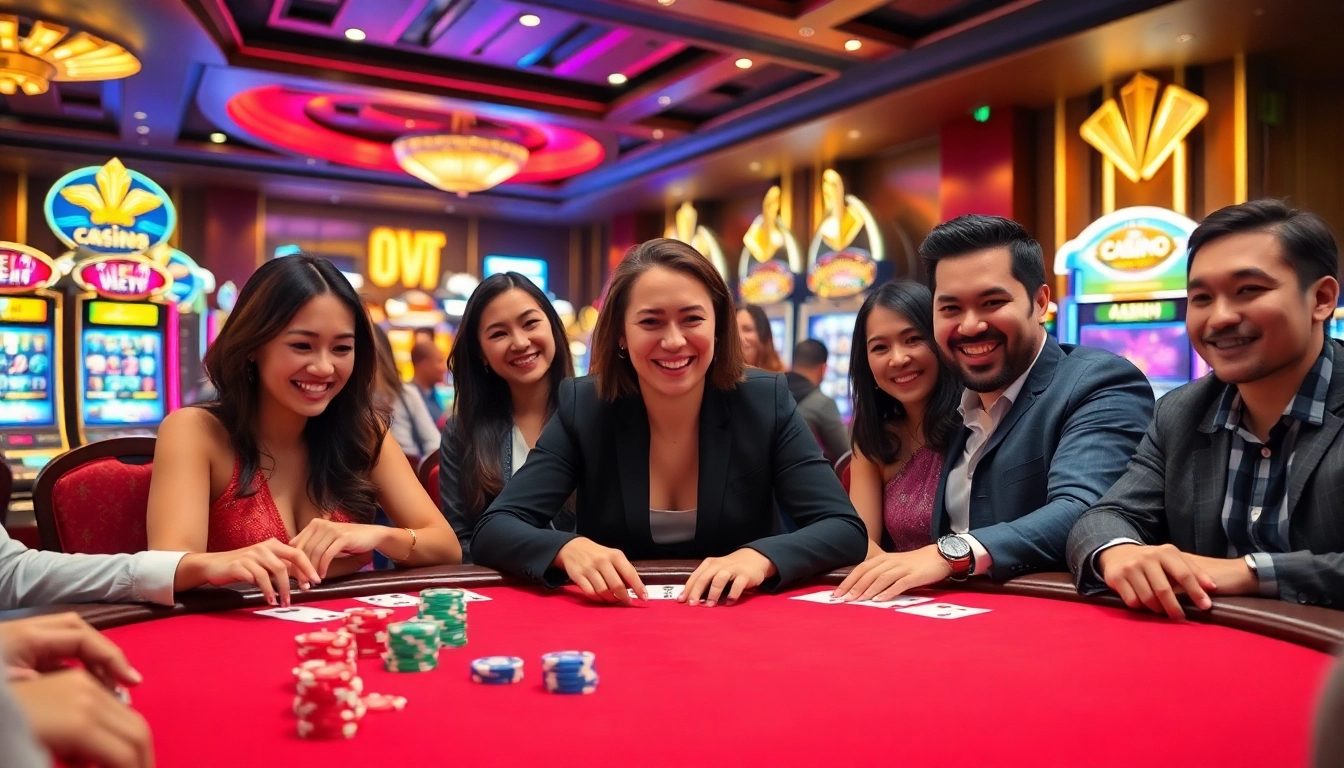 Experience excitement at uu88vn.za.com with thrilling casino gameplay featuring vibrant poker chips and luxurious tables.