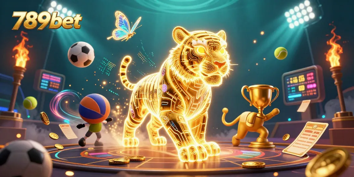 Experience thrilling gaming with 789bet, where the golden tiger roams a vibrant digital casino.