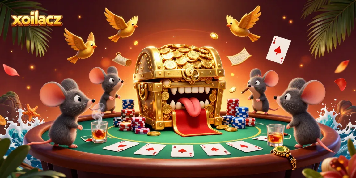 Experience exciting gameplay with xoilacz in a vibrant 3D treasure hunt illustration, rich with details.