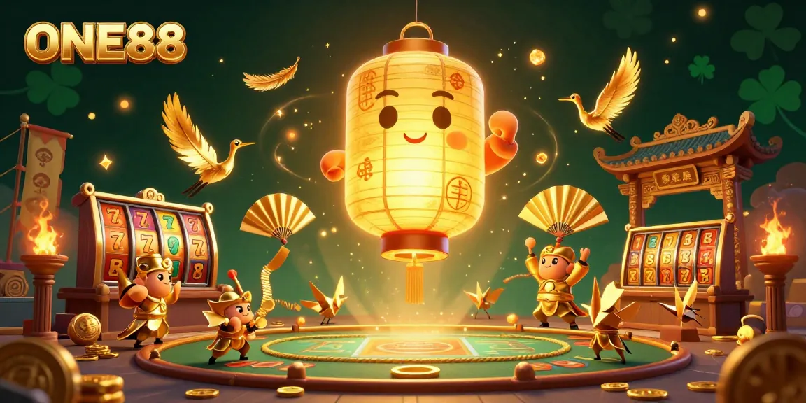Engage in exhilarating gameplay at ONE88, featuring vibrant characters and dynamic casino elements.