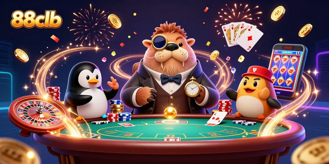 Experience thrilling gameplay with 88clb as characters enjoy poker at an underwater table.