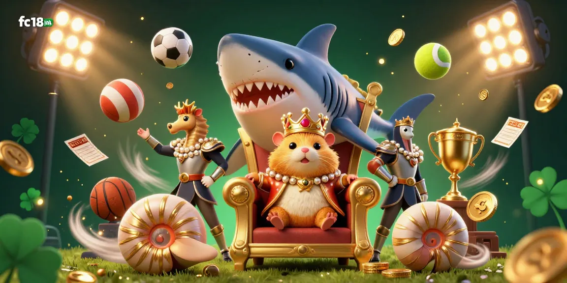 Engage with fc188 ink by celebrating victories with vibrant sports-themed elements and a dynamic hamster king.