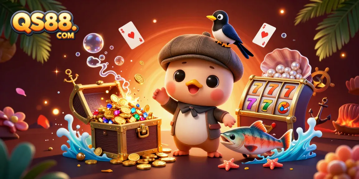 Experience the thrills of winning at QS88. COM with vibrant, engaging casino elements and characters.